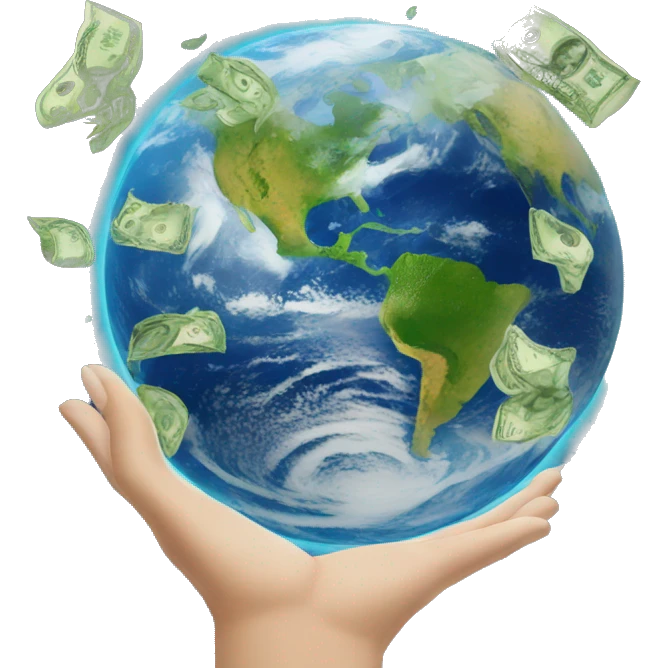money around the earth emoji