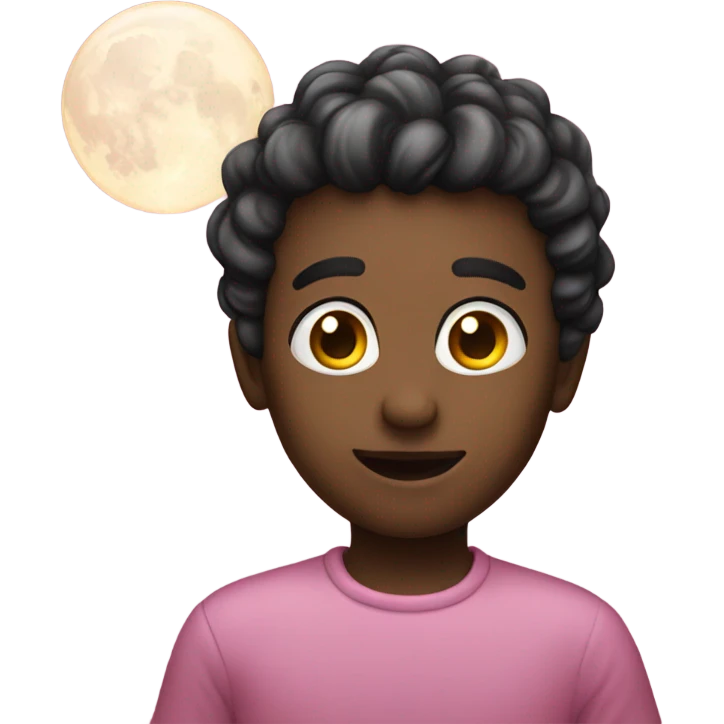 Pink moonlight emoji