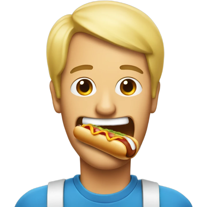 bill eating a hot dog emoji