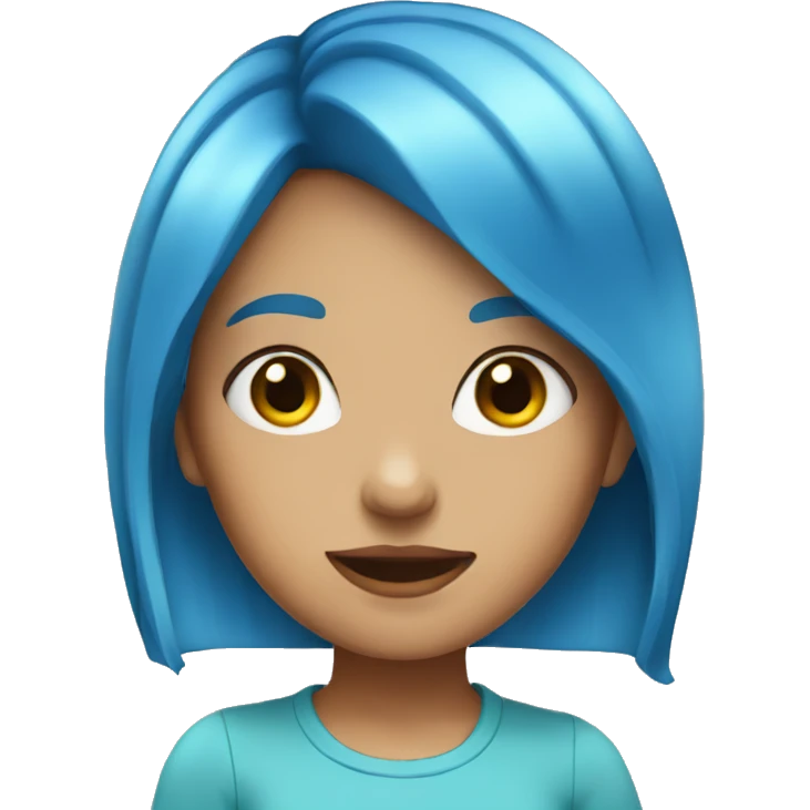 Girl with Blue Hair emoji