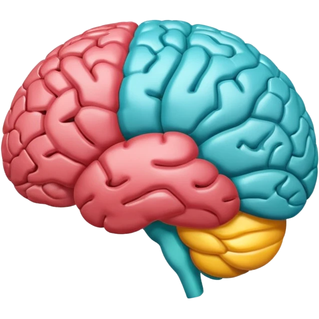 Positive smart brain emoji