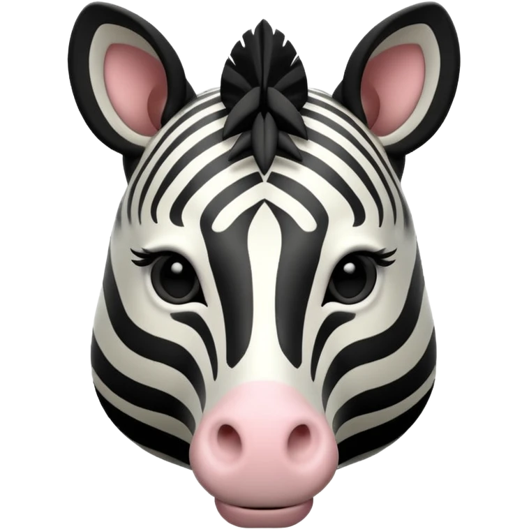 Zebra face should be facing the front and made a little thinner emoji