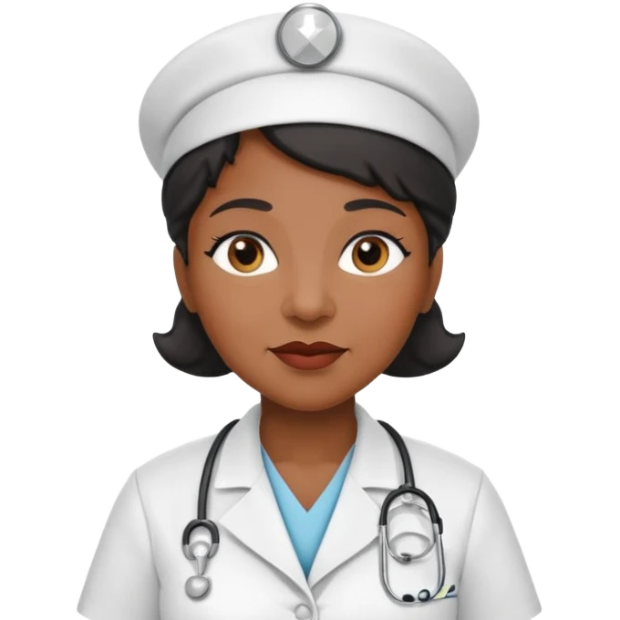 old black woman nurse emoji