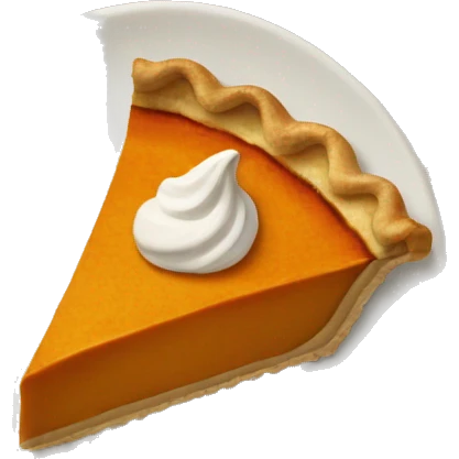Slice of pumpkin pie emoji