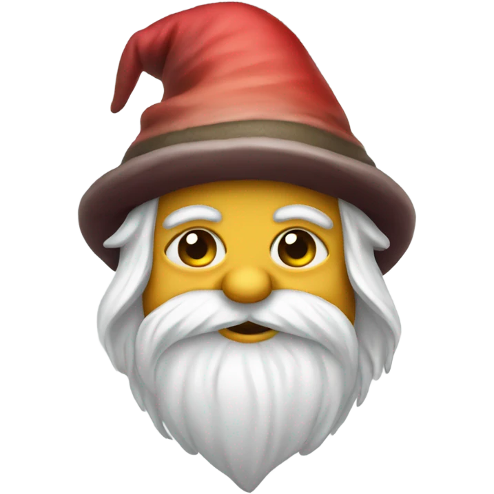 Gnome with hat covering eyes emoji