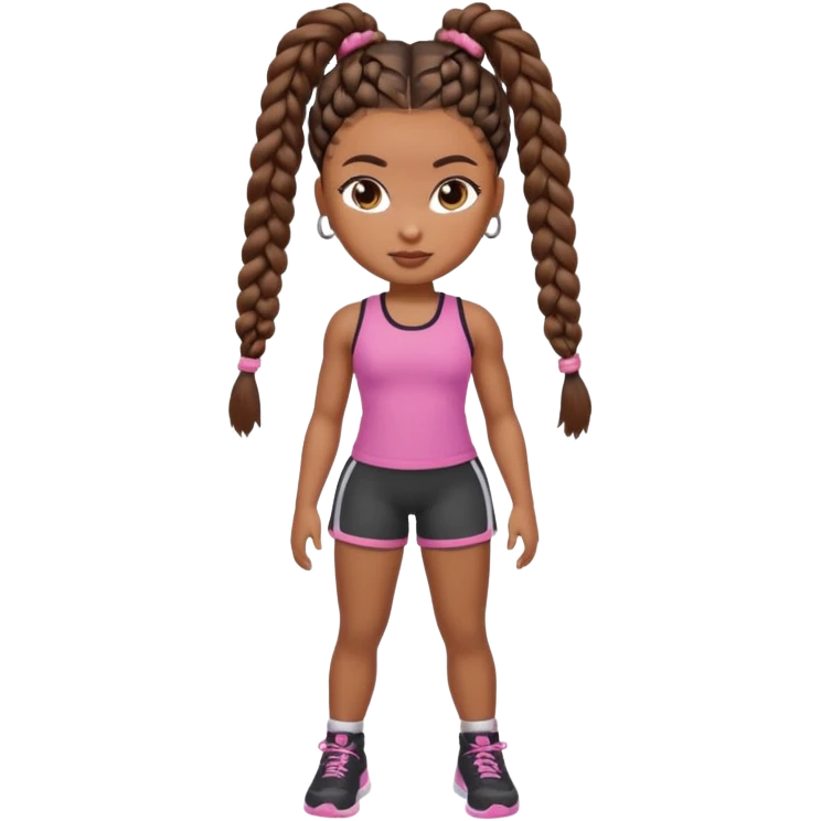 Black gym girl cute bratz doll emoji