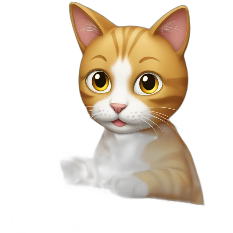 cat working at a computer emoji