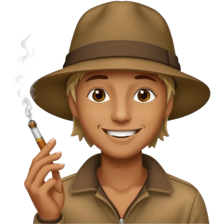 a big blunt dancing emoji