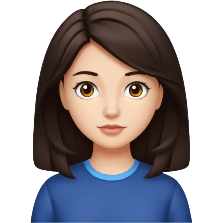 Marissa Bode with dark brown hair emoji