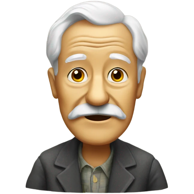 Very old grandpa duck emoji
