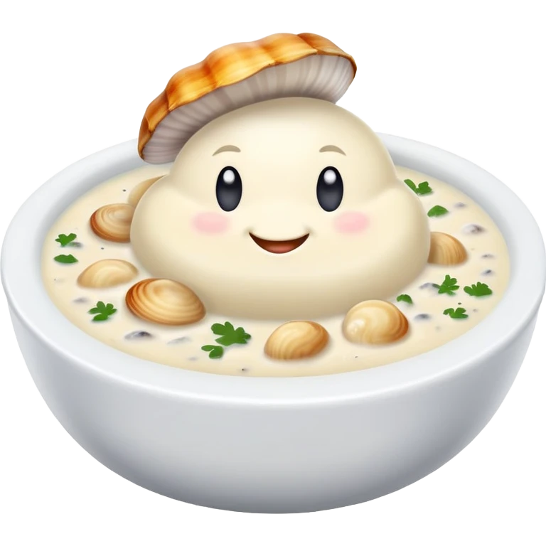 Clam chowder funny emoji