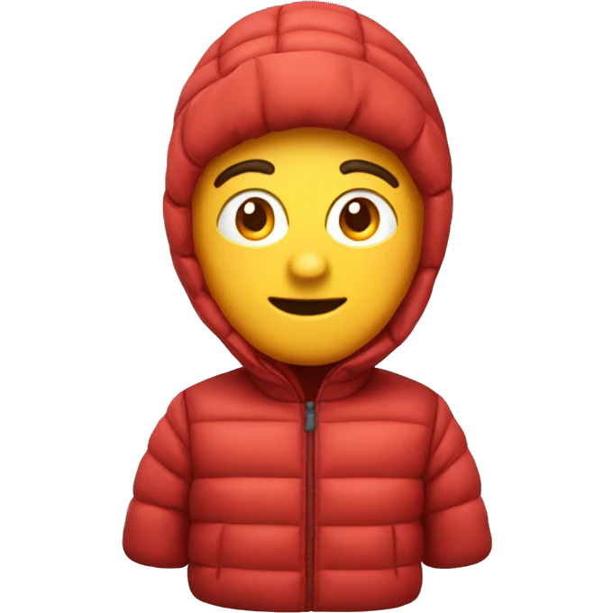 veste doudoune rouge  emoji