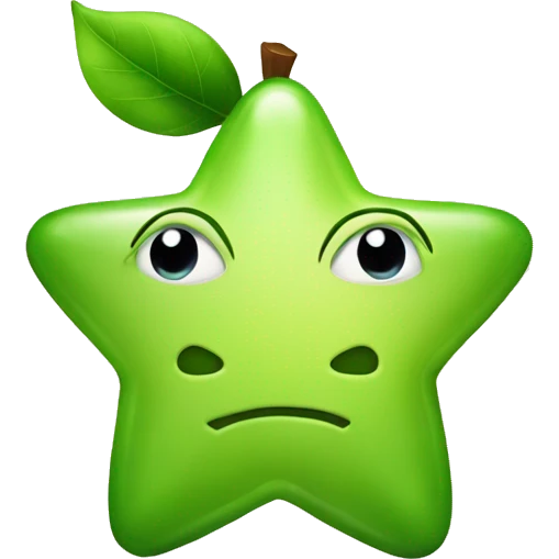 apple in the shape of a star emoji