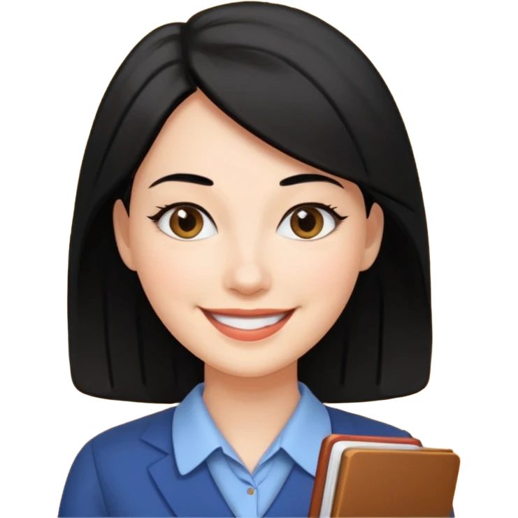 Women, professionals, teachers, black hair emoji