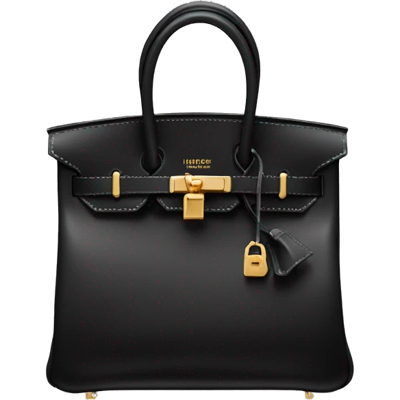 black hermes birkin bag emoji