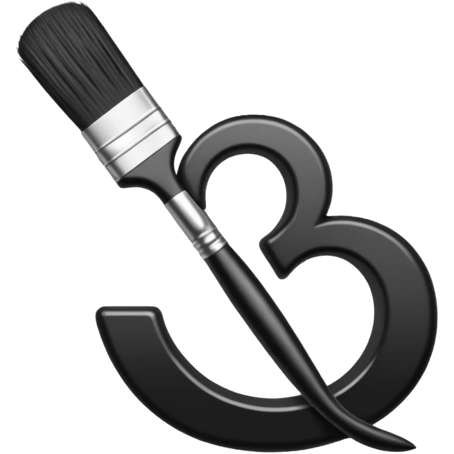 brush making a curved letter emoji