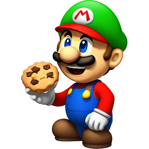 mario eating cookies emoji