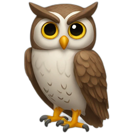 An owl emoji