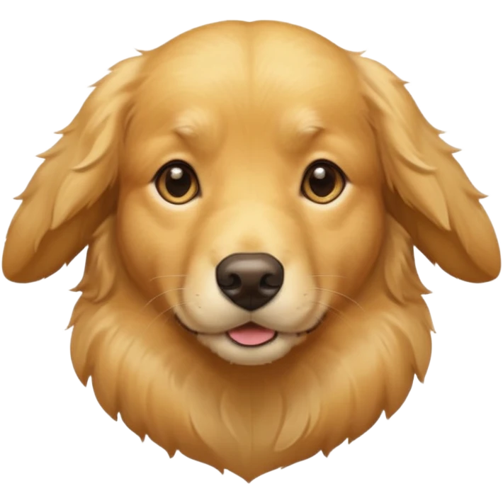 A realistic looking golden retriever. emoji