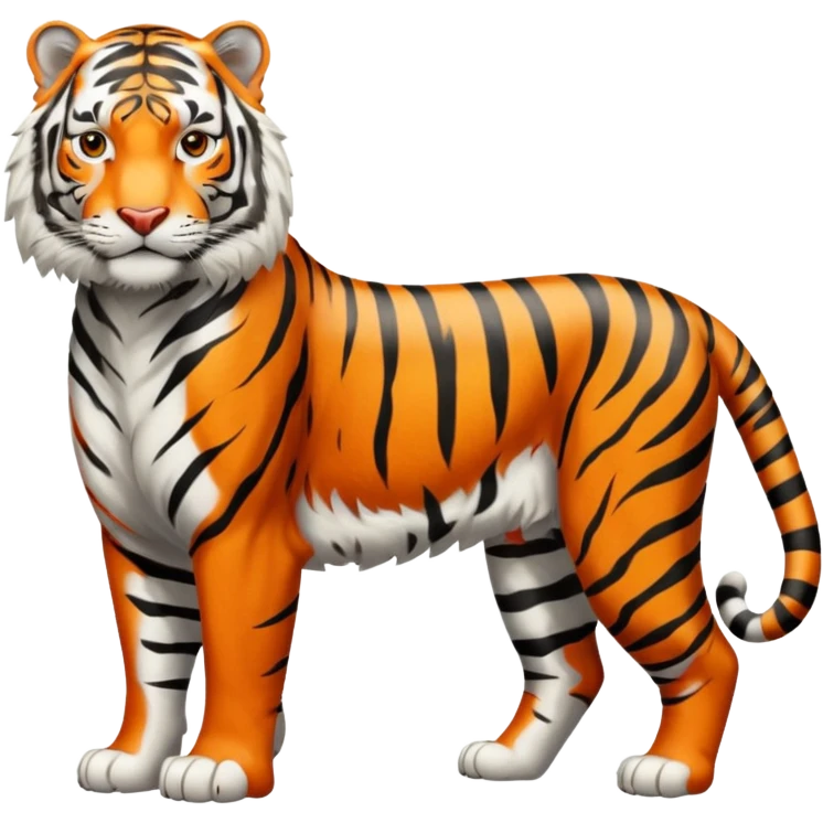 White tiger fullbody emoji