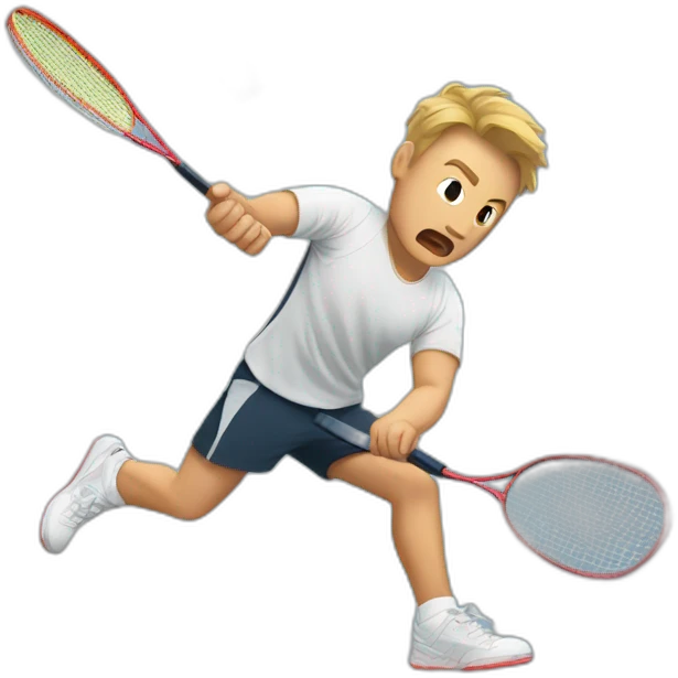 Badminton smash emoji