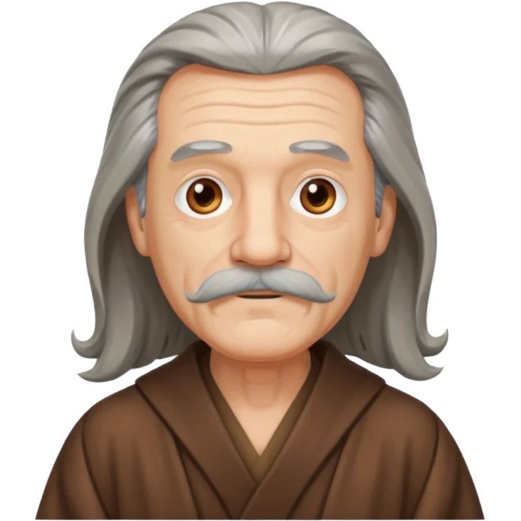 old man long hair long mustache in a warm robe emoji