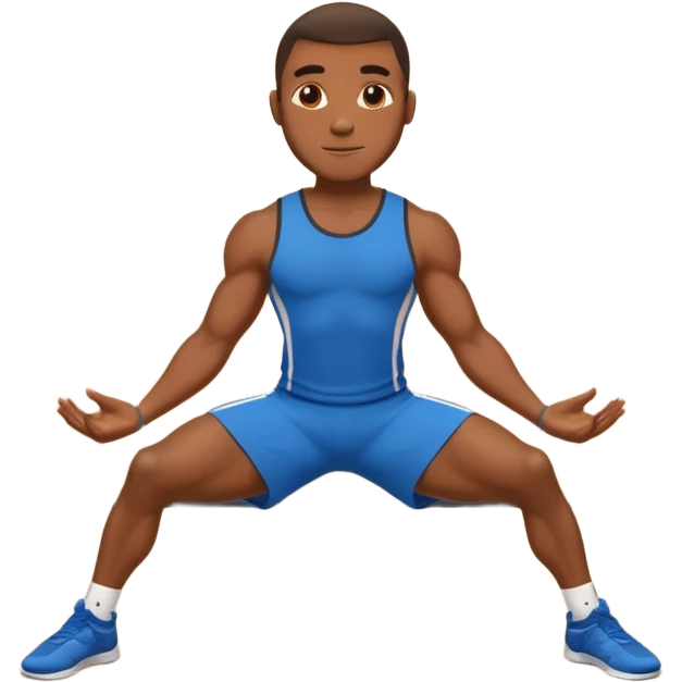 black man splits on the court emoji