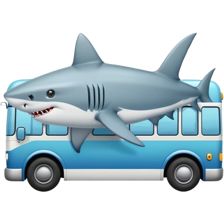 Shark on a bus emoji