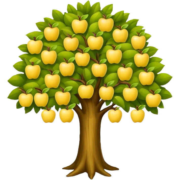 big tree with yellow apples emoji