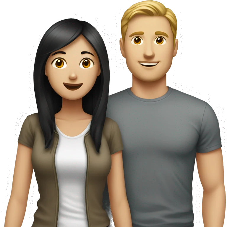 White guy with asian girl emoji