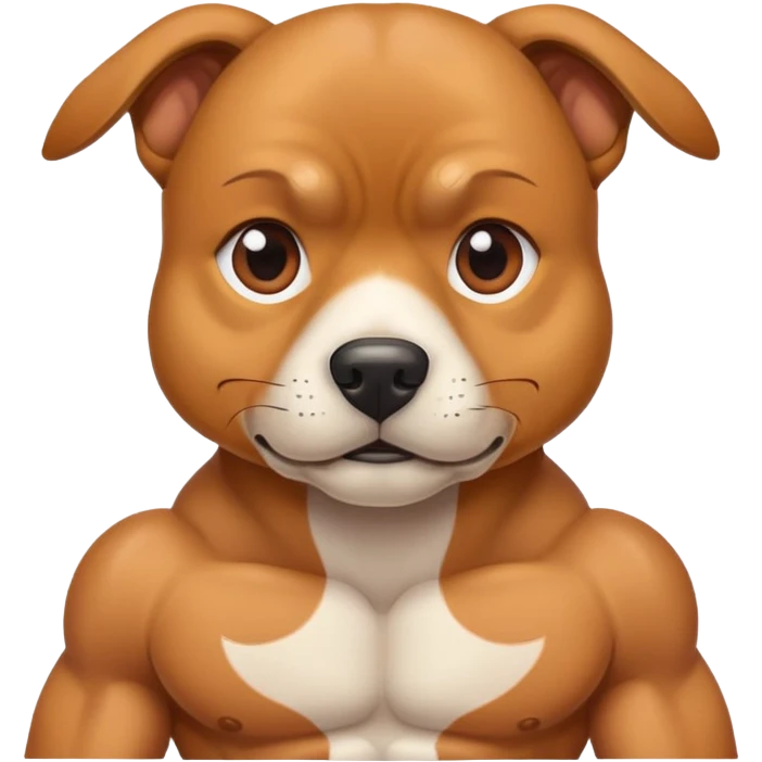 Make a dog have a six pack emoji