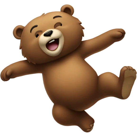 Bear doing a flip emoji