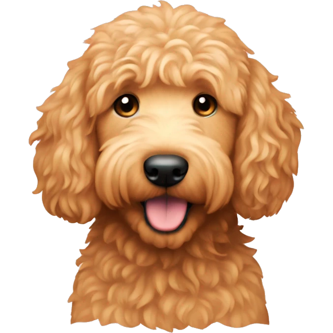 Golden doodle peach emoji