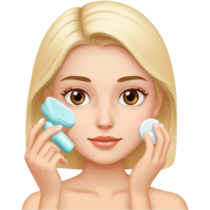 girl doing skincare emoji