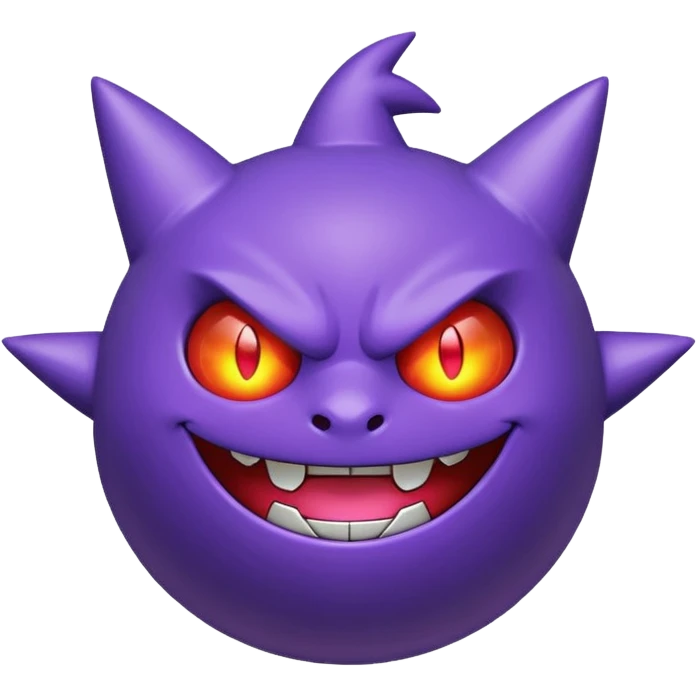 Scary gengar with purple energy ball emoji