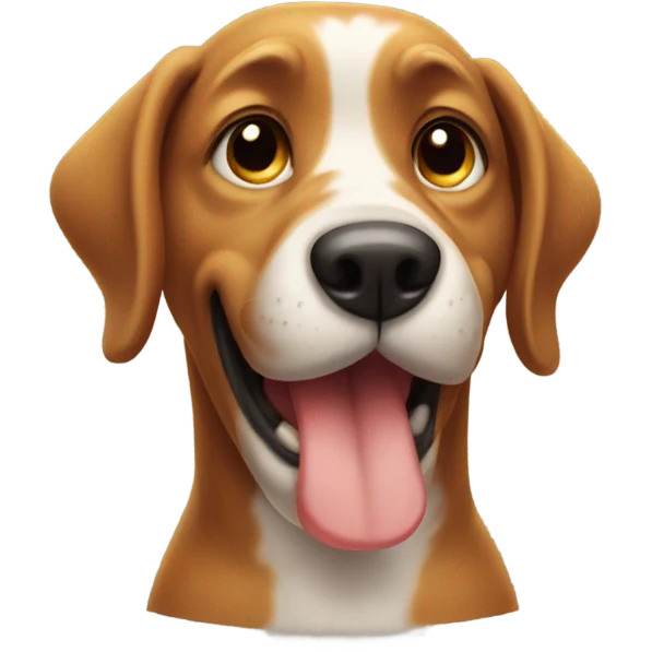 Winking dog emoji