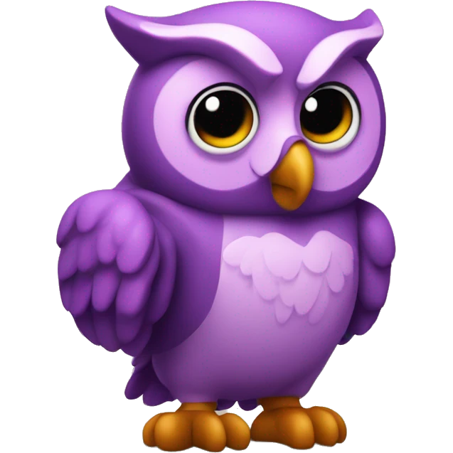 A purple owl with a thumb up. make this pink emoji