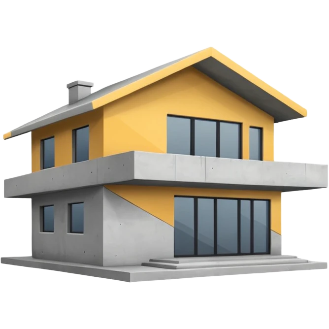 concrete house emoji