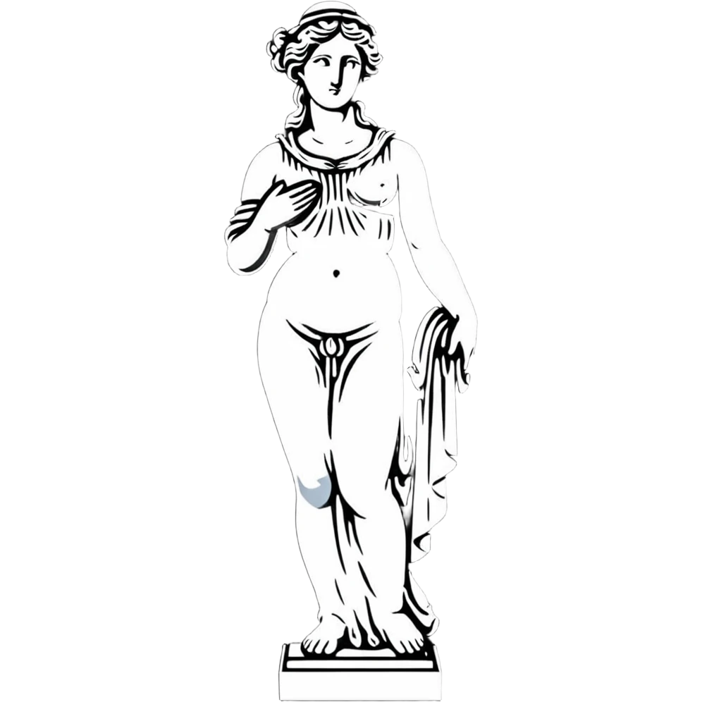 Roman Parian Marble Statue of Aphrodite, classical ancient sculpture of the goddess of love emoji
