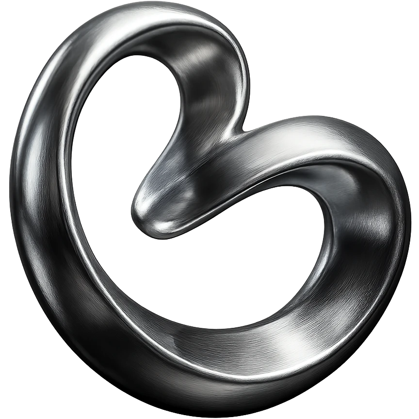 abstract shape with metallic reflections emoji