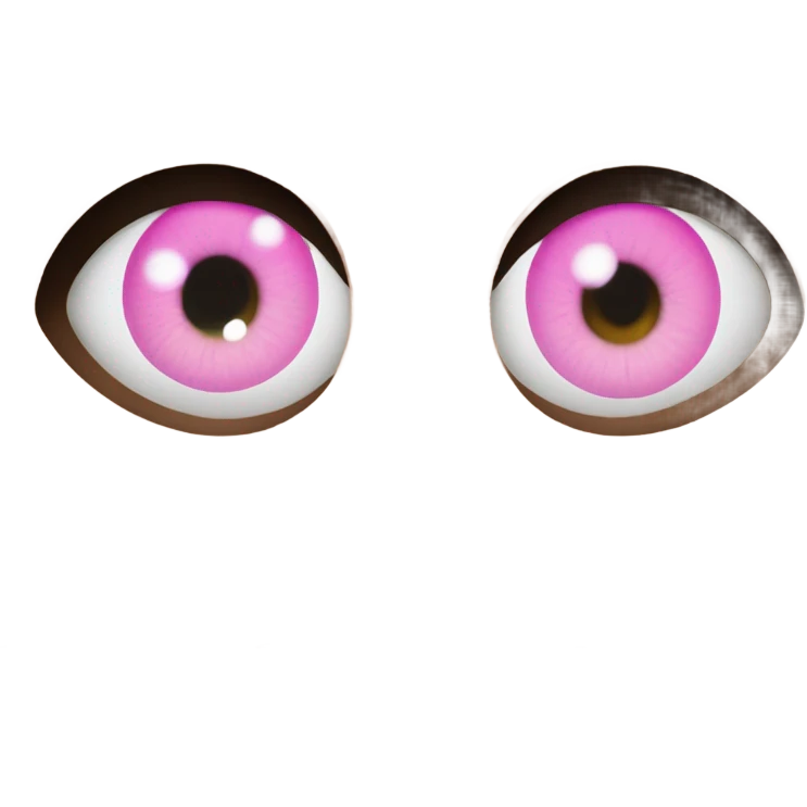 Two eyes with pink iris’s  emoji