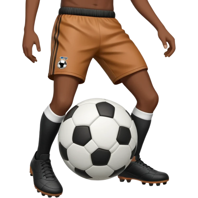 soccer ball in between player's legs emoji