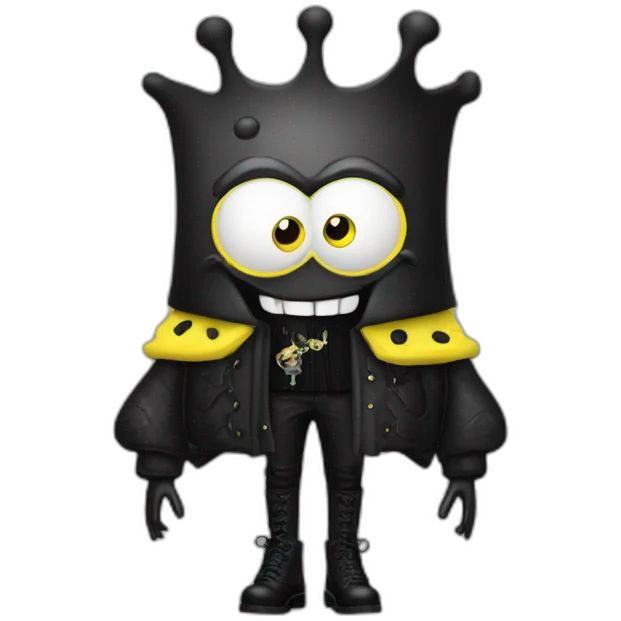spongebob goth in balenciaga emoji