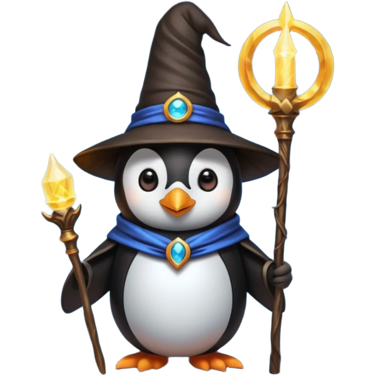 Penguin Wizard emoji