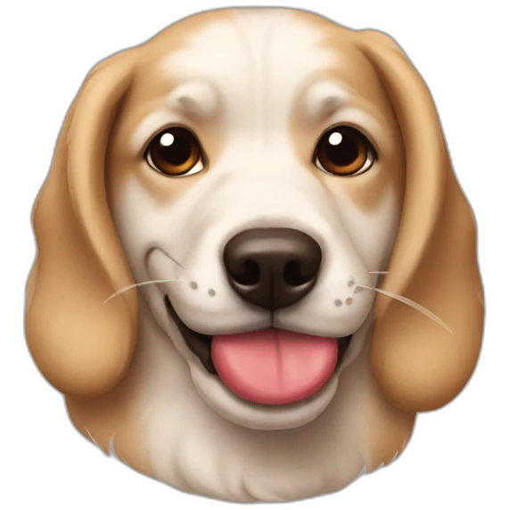 puckered lips dog emoji