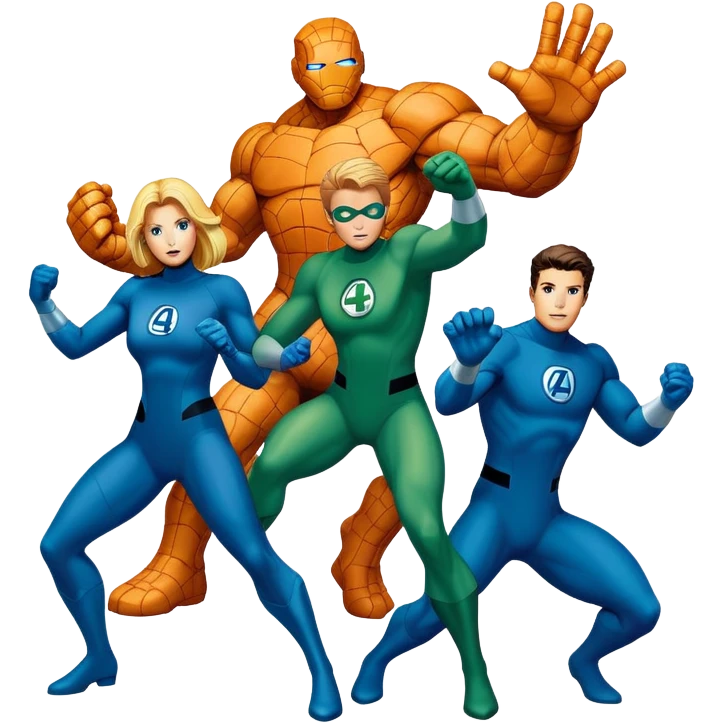 fantastic four superhero group emoji