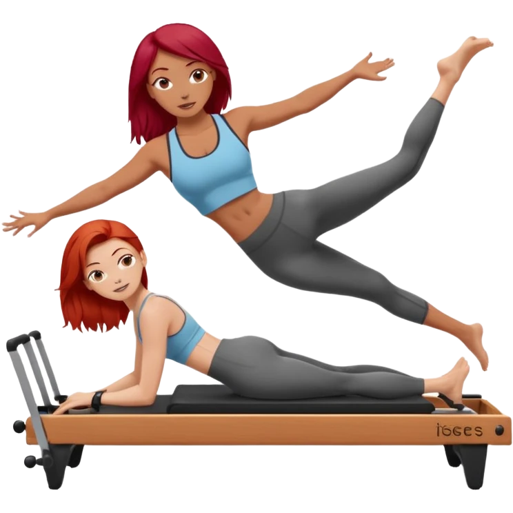 Pilates + red hair + white girl + reformer emoji