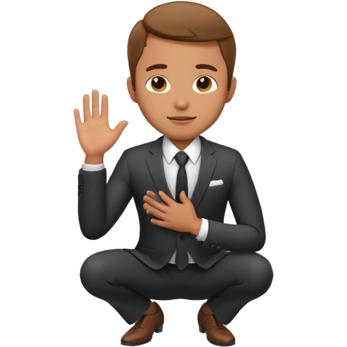 man kneeling and asking for marriage emoji