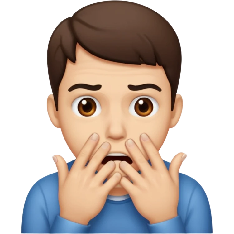 nervously bitting finger nails emoji