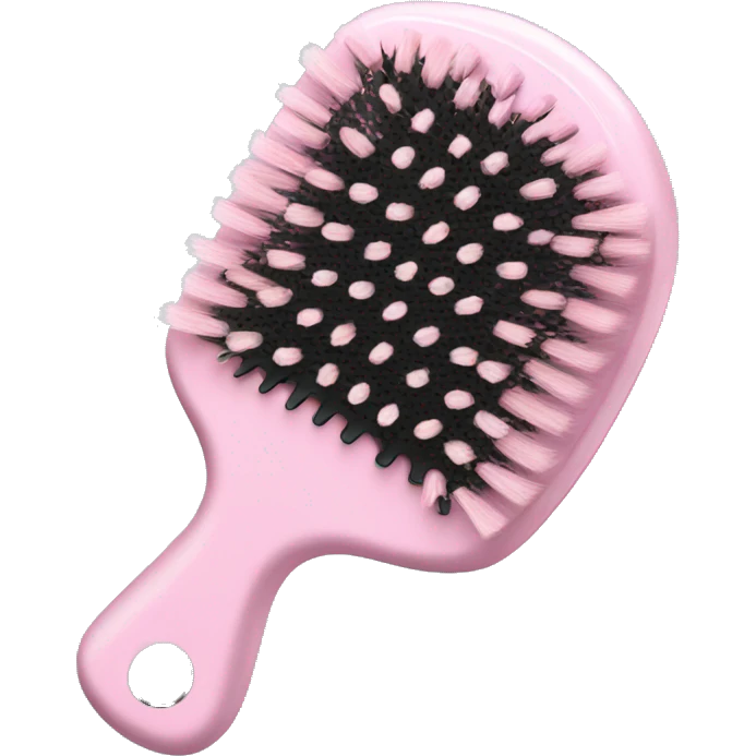 A soft pink hairbrush emoji
